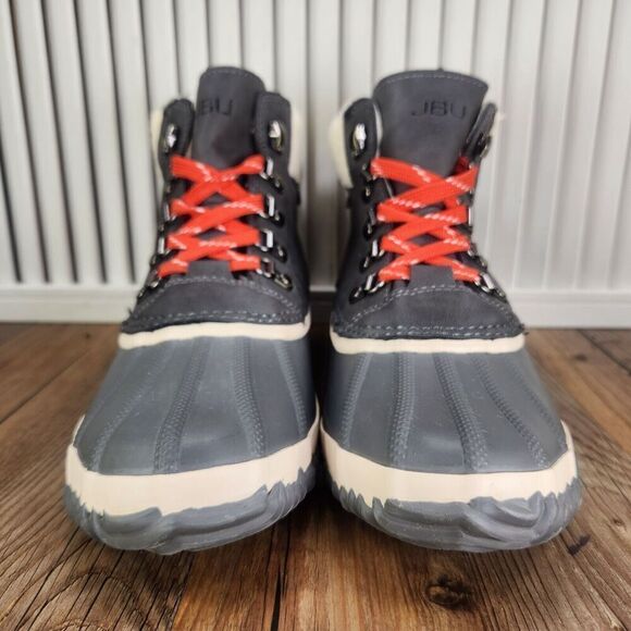 JBU Alison Waterproof Womens Size 9M Gray Faux Fur Trim Casual Ankle Duck Boots - Picture 2 of 10